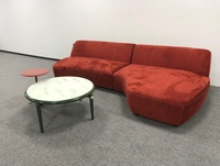 Ensemble de canapés modulaires de salon en cuir véritable tendance - Design moderne pour villa, appartement, centre commercial et atelier avec couleur personnalisée