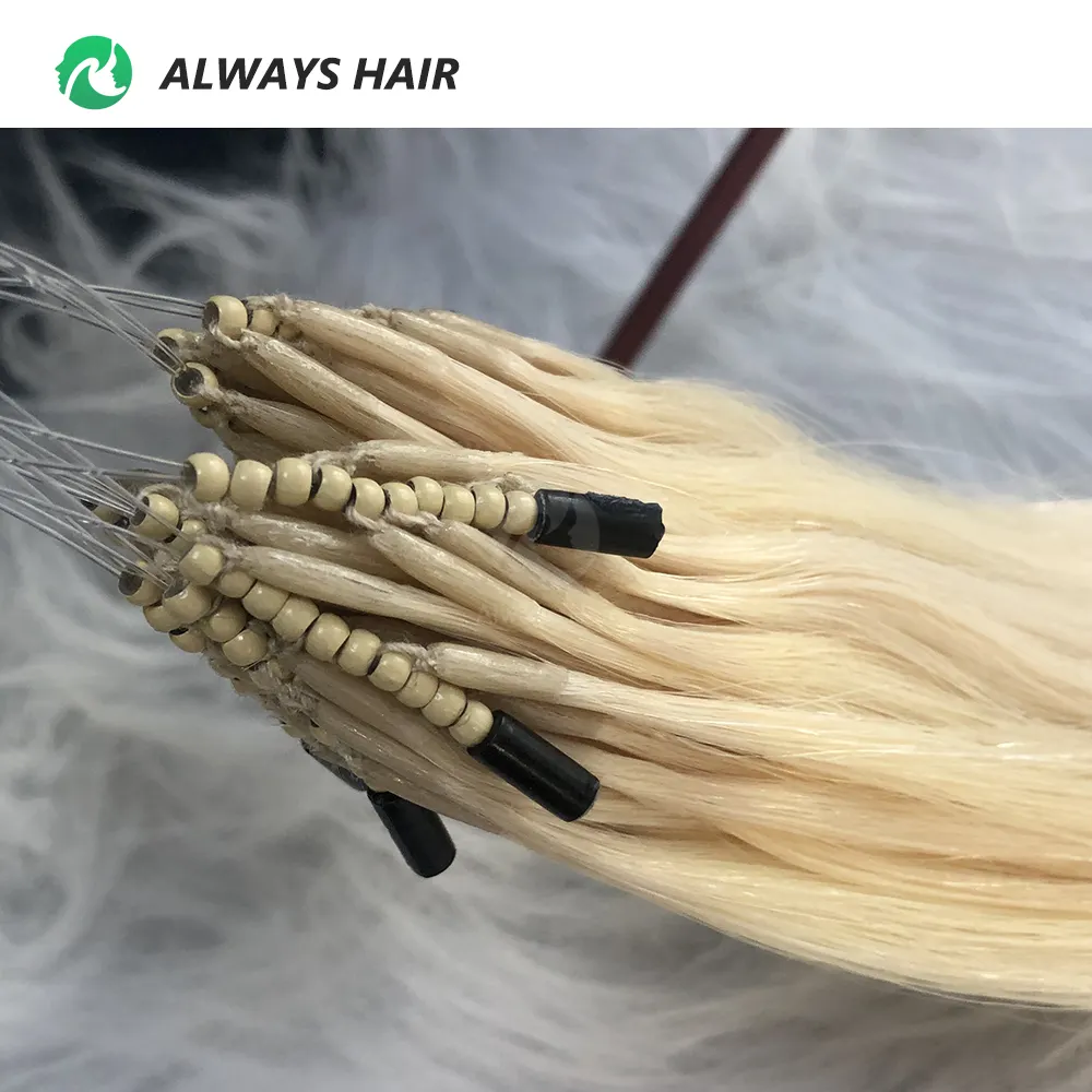 Groothandel Nieuw Product 14-26 "1G Remy Echte Natuurlijke Chinese Human Hair Extensions Rechte Nano Ring Lus 6d 8d Hair Extensions