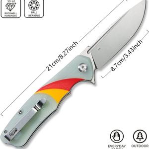 Couteau utilitaire pliant personnalisable en acier inoxydable avec manche G10, outils portables de bricolage, OEM disponible - Product Image 6