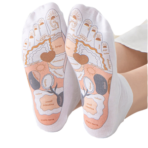 Mejorar la circulación y aliviar el dolor con zonas de reflexología Puntos de presión acupuntura Acupresión Calcetines de masaje de pies - Product Image 1