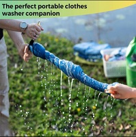Essoreuse à linge portable ultra-légère 2025, version améliorée, avec fermeture éclair, grande capacité, sécheuse manuelle à manivelle pour serviettes