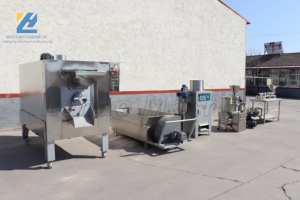 Ligne de traitement de torréfaction de noix à petite échelle, de broyage et d'épluchage de noisettes, machine à torréfier les noix, beurre de <span class=keywords><strong>noisette</strong></span> biologique - Product Image 6