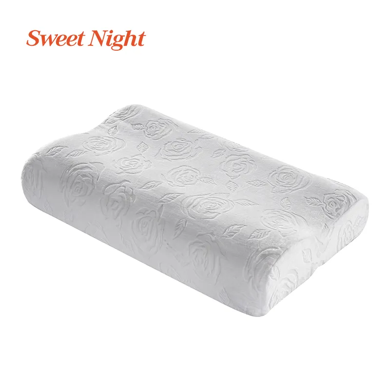 hotel white luxury customized designs sponge latex velvet bed satin silk cover fabric memory foam neck function pillows