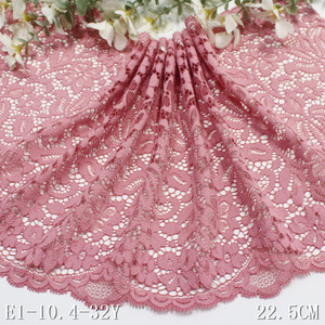 Đàn hồi ren TRIM Trung Quốc nhà sản xuất 22cm đồ lót Phụ Kiện Màu Đen căng Nylon Spandex ren - Product Image 5