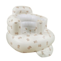 Sièges Bébé Portables pour Apprendre à S'asseoir, Chaise de Plage Gonflable d'Été pour Tout-Petits, Siège de Sol Évolutif pour Bébés de 3, 6, 9, 12 Mois
