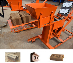 어도비 브릭 소형 수동 연동 블록 기계 어도비 페이버 클레이 벽돌 만들기 기계 중공 Bloquera 시멘트 벽돌 - Product Image 5