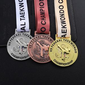Medallas Deportivas Personalizadas, Medallas de Metal Esmaltadas en Oro, Plata y Cobre, Medallas de Premio con Estampado en Relieve, para Jiu Jitsu, Taekwondo, Karate, Kickboxing - Product Image 4