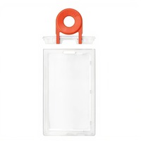 Porte-cartes d'identité rigides en plastique ABS/PC Bestom Clear Vertical Locking avec clé 1840-6630