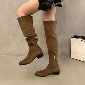 Women's <b>Sexy</b> Over-the-<b>Knee</b> <b>Boots</b> with New Design Flat Fashion Shoes - Product Image 1