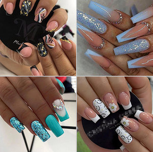 <span class=keywords><strong>Faux</strong></span> ongles 3D Bling Press On Designer <span class=keywords><strong>XXL</strong></span> Long Press On Nails - Product Image 3