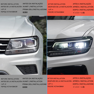 2017-2021 para <span class=keywords><strong>Tiguan</strong></span> L MK2, montaje de faro automático, actualización LED, lente bifocal de alta configuración, lámpara dinámica, nuevos accesorios - Product Image 4