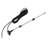 Antenne externe magnétique verticale pour toit de véhicule avec câble coaxial spiralé et connecteur pour camion