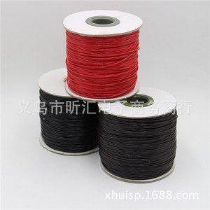 Xinhui Round Waxed Cord <b>Black</b> 1mm Elastic DIY Jewelry Making <b>String</b> Yiwu Origin - Product Image 5