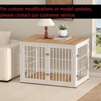 Eisen-Hundekäfig Großer Hundeside-Table TV-Ständer Möbelartiges Hundebett Haustierkäfig Solides Muster Modernes Einfaches Design Knopfbox