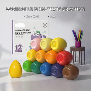 Juego de Crayones Lavables No Tóxicos, 48 Colores, Borrables, Fáciles de Agarrar, Regalos y Materiales de Arte para Niños Pequeños - Product Image 2