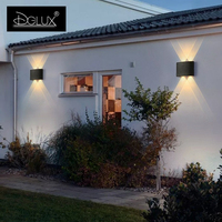 DGLUX Cob en aluminium haute luminosité étanche Ip65 Villa jardin Installation murale extérieure 4w Led applique murale