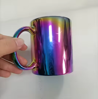 Mug à café en céramique personnalisé avec glaçure perlée et logo électroplaqué pour cadeau de mariage, maison ou café (vente en gros)