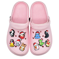 Breloques personnalisées pour chaussures, épingles à chaussures animaux de Noël pour sabots, lot en gros, badges de vacances mignons, décorations d'hiver adorables, cadeaux