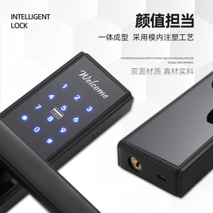 Wenxun Smart <b>Lock</b> S026M Fingerprint Password <b>Lock</b> For Wooden Doors Hotels Apartment Rental Properties - Product Image 1
