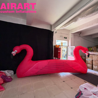 Décoration de scène, flamants roses gonflables, accessoires de décoration de bar