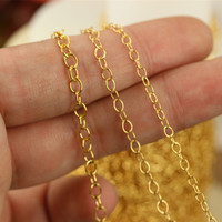 Chaîne d'extension ronde remplie d'or 14K No Ternish America pour la fabrication de colliers et de bracelets de bijoux