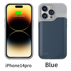 아이폰 14 13 프로 15 플러스 16 프로 맥스 12 미니 5000mAh 용량 충전 LED 기능 AC 실리콘 전원 은행 배터리 케이스 커버 - Product Image 6