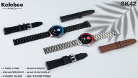 Reloj Inteligente SK42 con Tres Correas de Silicona, Pantalla AMOLED HD de 1.6 Pulgadas, Caja de Aleación, Fitcloud Pro, Brújula, Resistente al Agua IP68, Monitor de Sueño