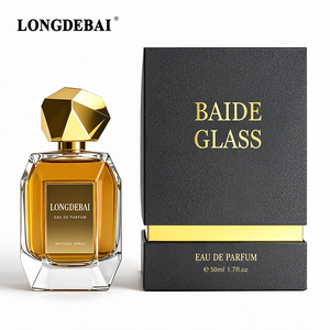 Premium Luxury Crimp Perfume Glass Bottle 30ML 50ML 100ML Clear <b>Empty</b> Perfume Bottle with <b>Gift</b> <b>Box</b> - Product Image 1