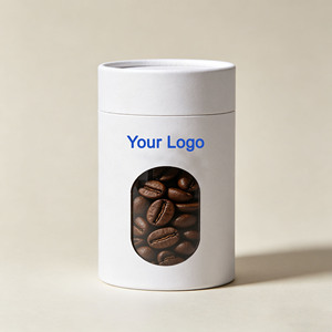 Caja de embalaje cilíndrica ecológica personalizada para té y café, tubo de papel, tubo de cartón redondo con ventana - Product Image 3