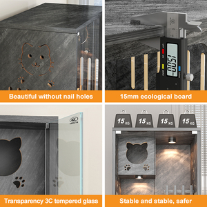 Offerta Speciale: Lussuosa Gabbia Commerciale per Gatti, Grande Villa in Legno Massello per Animali Domestici, Design Personalizzabile, Arredamento per Negozi di Animali - Product Image 4