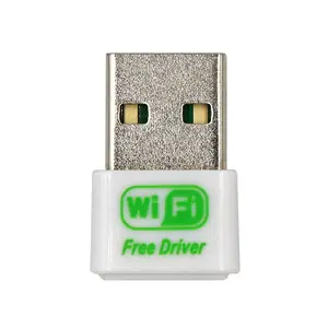 2.4G迷你USB WiFi适配器网卡，用于台式机笔记本电脑150Mbps USB2.0无线加密狗接收器免费驱动程序