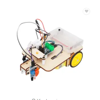 Yourmestudio-Robot de seguimiento de línea de fábrica, coche de juguete, Vástago de madera, juguetes de Ciencia e Ingeniería, Kit de robótica para Sc