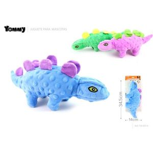 Peluche dinosaure Yommy 34,5 cm pour animaux de compagnie, jouet en peluche doux - Product Image 1