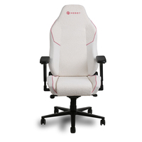 Chaise de jeu d'ordinateur pivotante inclinable blanche de style doux ergonomique confortable de haute qualité