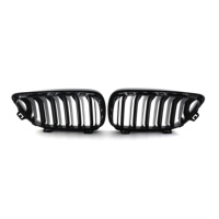 Grille avant de voiture en fibre de carbone ABS pour BMW Série 2 F22, impression par transfert d'eau 2014-2016