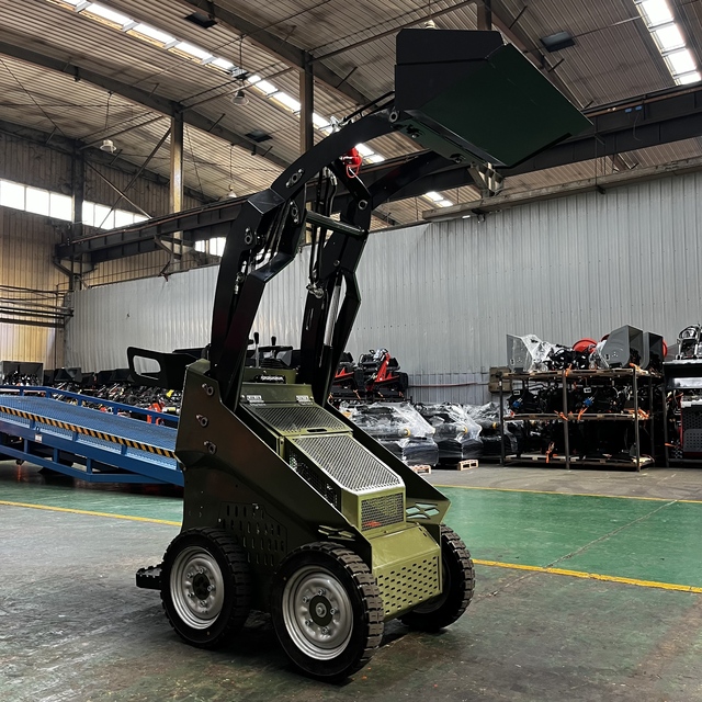 Free Shipping on Small Electric Mini Skid Steer Loaders with Wheeled Front EPA and CE Compliant Suitable for Agriculture