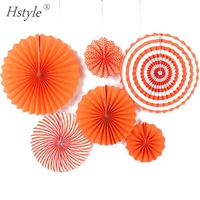 6 PIÈCES Papier Épais Ventilateur Fiesta Mexicaine Parti Papier Fan Fleurs Décoration Fan De Papier De BRICOLAGE Décorations De Fête SDS015