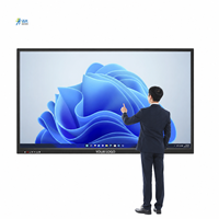 Tableau interactif double système d'exploitation avec écran interactif Windows, caméra et microphone intégrés, écran 4K UHD, tableau blanc numérique