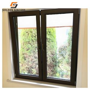 Ventana de inclinación y giro de aluminio con recubrimiento de polvo negro GS para casas contemporáneas - Product Image 4