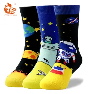 Chaussettes pour enfants, socquettes colorées en coton pour les petits, petit oiseau volant, logo personnalisé, vente en gros