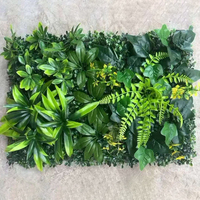 Panneau mural en plastique avec gazon vert artificiel ignifuge pour décoration intérieure ou extérieure, plante de jardin pour l'intérieur et les murs