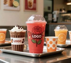 Vaso Desechable Personalizado de Plástico PET Transparente de 98 mm con Tapa para Café, Jugos, Bebidas, Tiendas de Comida, Té de Burbujas Boba - Product Image 5