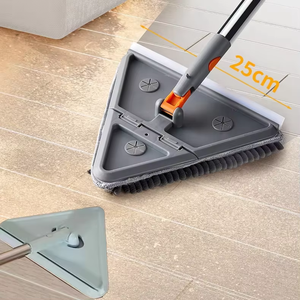 Bâton de vadrouille mural en <span class=keywords><strong>microfibre</strong></span> à 360 degrés avec poignée magique extensible Nettoyage d'intérieur Balai en plastique Triangle plat - Product Image 5