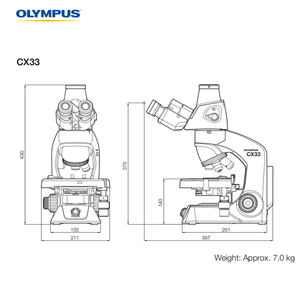オリンパスCX33三眼生物顕微鏡LED照明1920x1080カメラ解像度研究所実験用 - Product Image 3