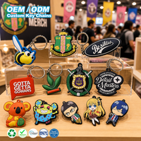 Porte-clés 3D personnalisé en PVC, caoutchouc souple, double face, dessin animé, logo de club, pendentif, breloque de sac, ensemble cadeau promotionnel OEM ODM