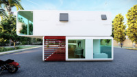 Maison de nuit moderne de luxe à 2 étages en acier pour villa mobile en extérieur