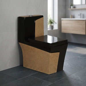 WC monobloc moderne en céramique, à poser au sol, à chasse directe, pour projets - Product Image 4
