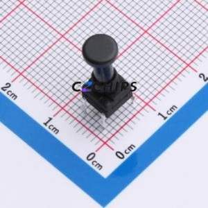 TSW06112-155B331CA-003A Tactile Switch Through hole-4P,6.1x6.1mm Switch Single Pole Single Throw Round Button 1.8N 6.1mm - Product Image 1