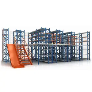 China supplier warehouse attic storage rack multi-level steel mezzanine rack for sale