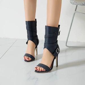 Summer Light Latin School on Sexy Dance Shoes Stiletto Heels Back Zipper Temperament Fashion Office Sandals for Women - Product Image 4